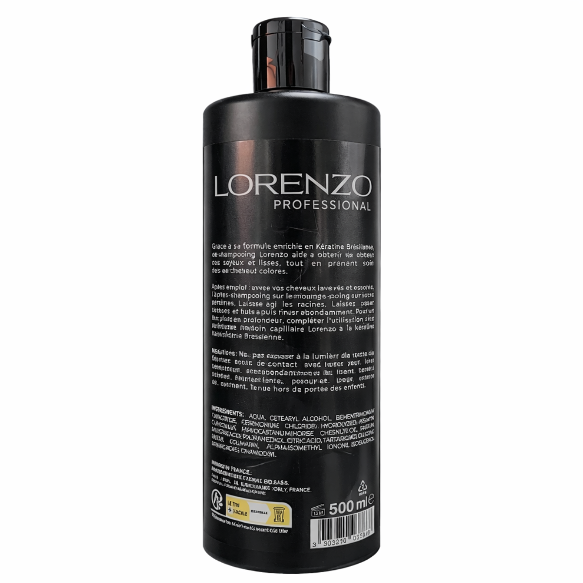 500ml Lorenzo Professional - Kératine Bresilienne - Après-Shampooing Cheveux Ondulés