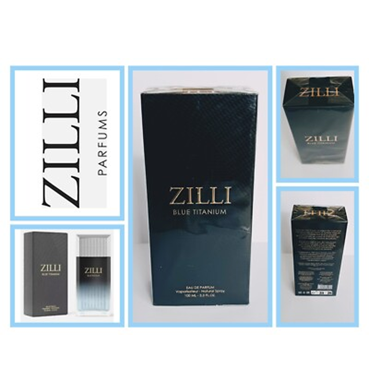 100ml Zilli - Blue Titanium - Eau de Parfum Mixte