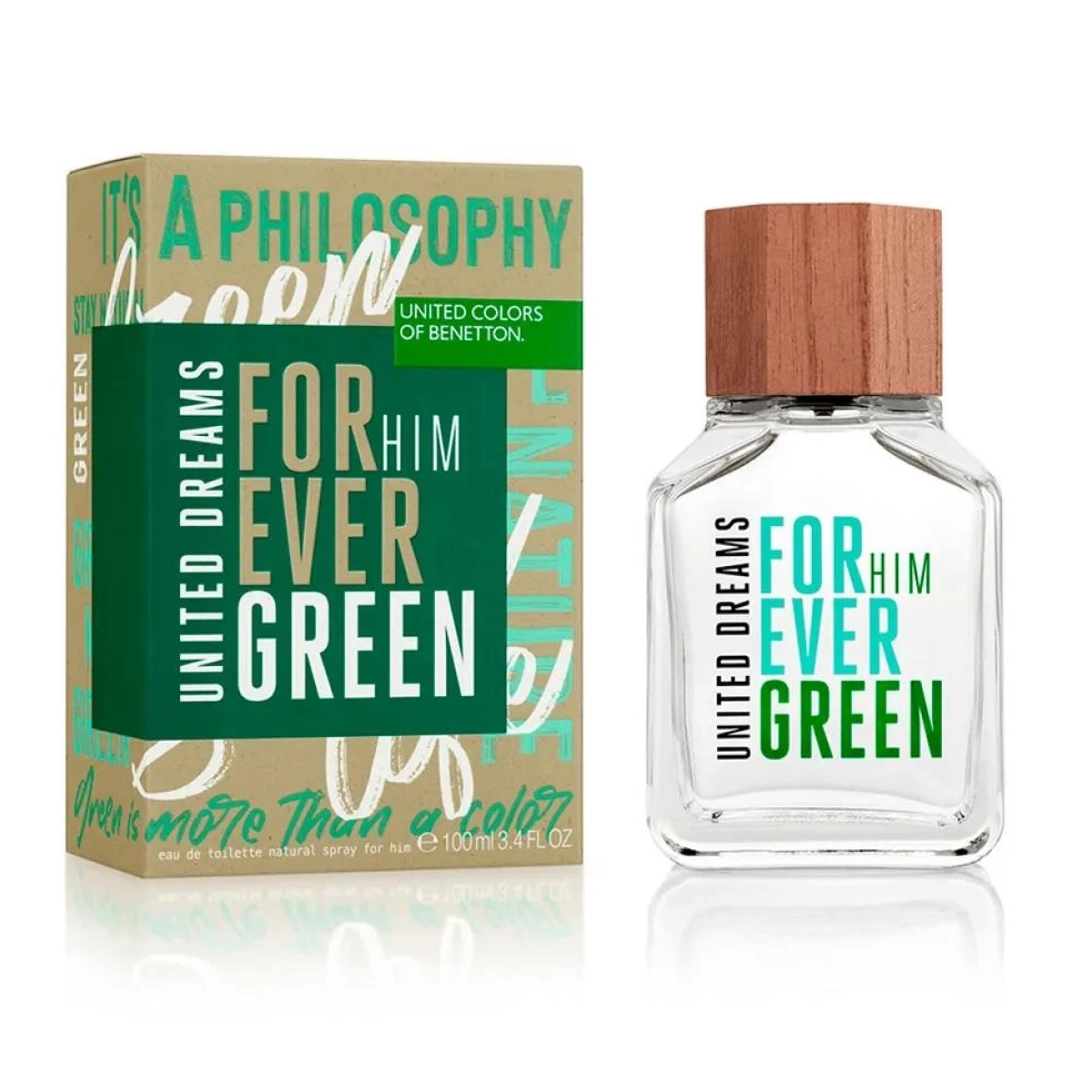 100 ml Benetton - United Dreams Forever Green - Eau de Toilette pour Homme