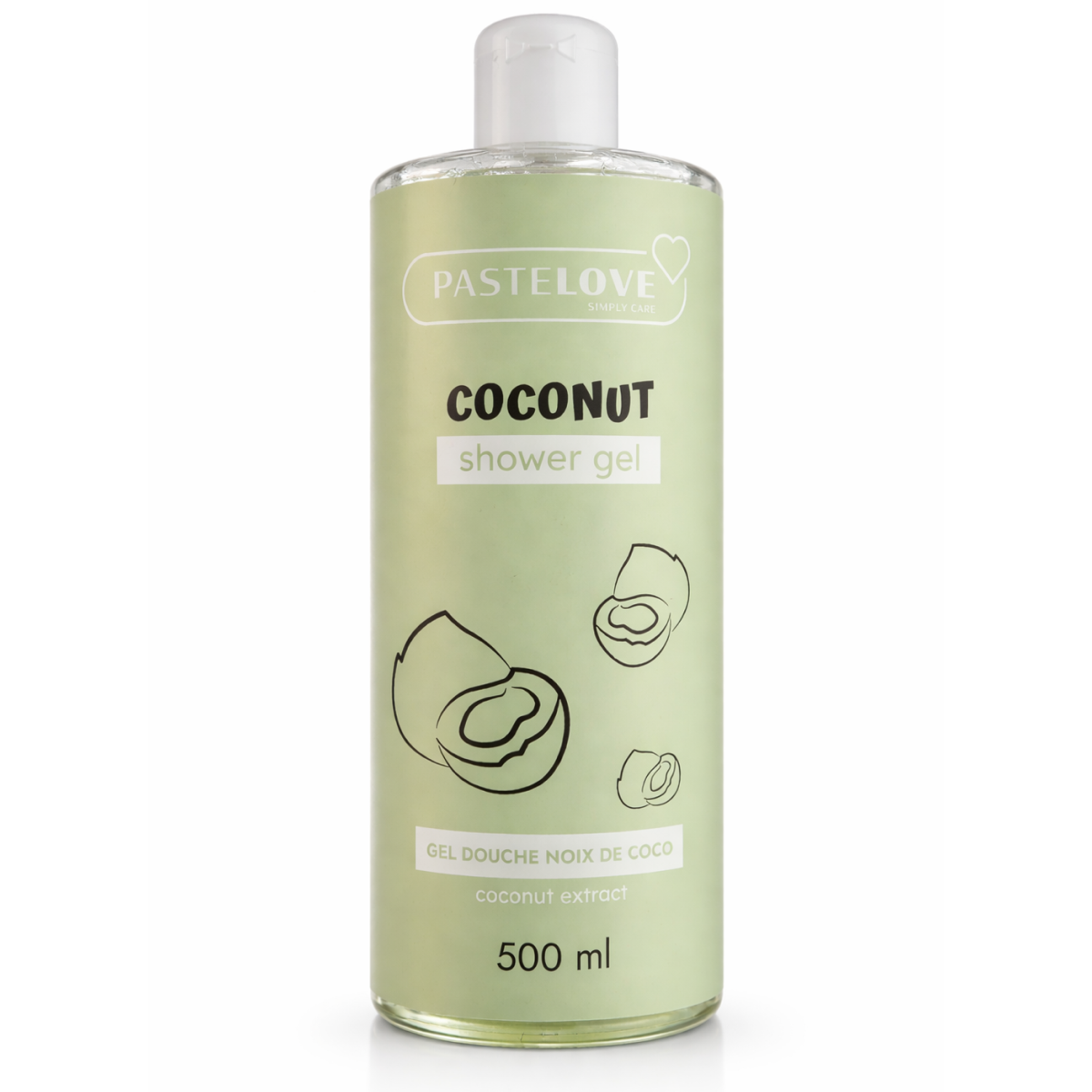 500ml Pastelove - Coconut - Gel Douche Noix de Coco