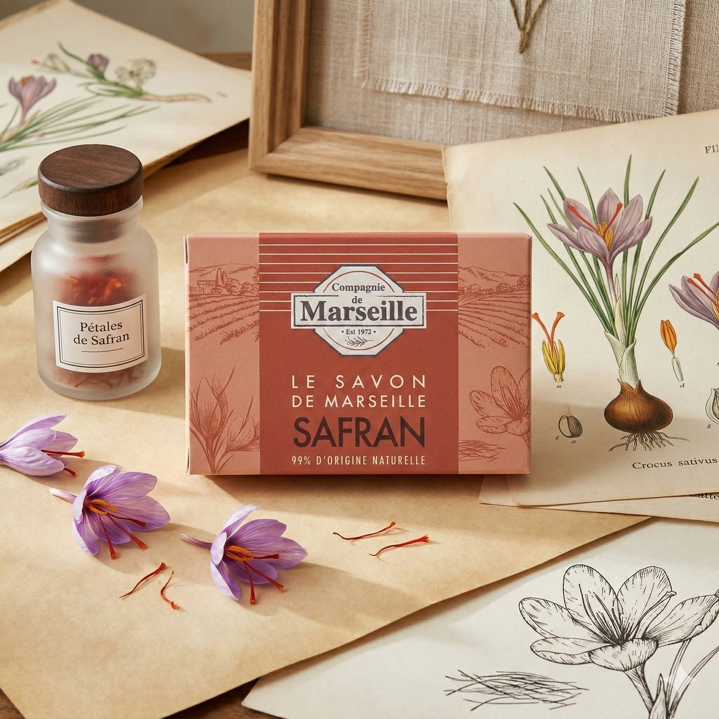 Compagnie de Marseille - Safran - Savon de Marseille 99% d'Origine Naturelle
