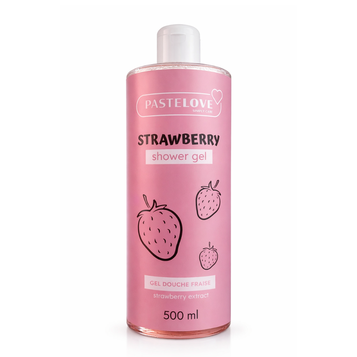 500ml Pastelove - Strawberry - Gel douche fraise