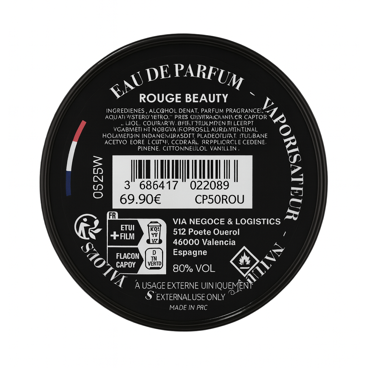 50ml Collection Privée - Rouge Beauty - Eau de parfum mixte