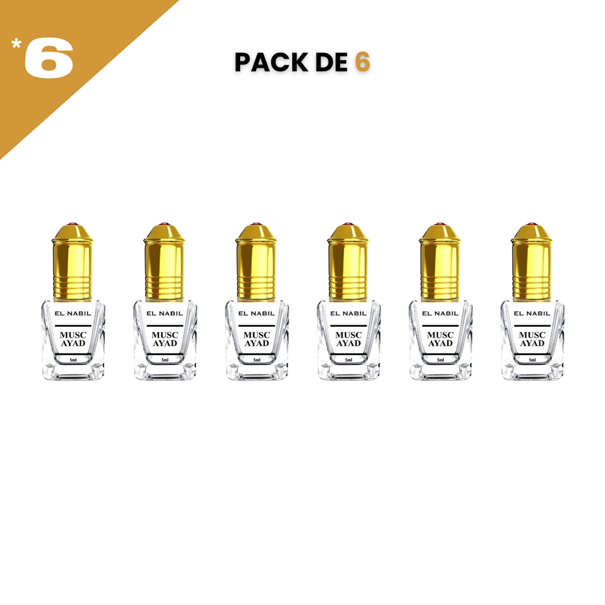 12*5ml el Nabil - Musc Ayad - Parfum Concentrado Sans Alcool