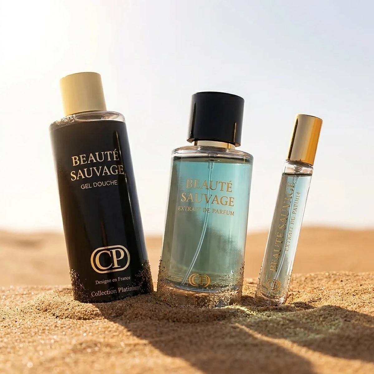 Collection Platinium - Estuche Beauté Sauvage Extracto de Perfume 100ml + Gel de Ducha 250ml + Extrait 10ml