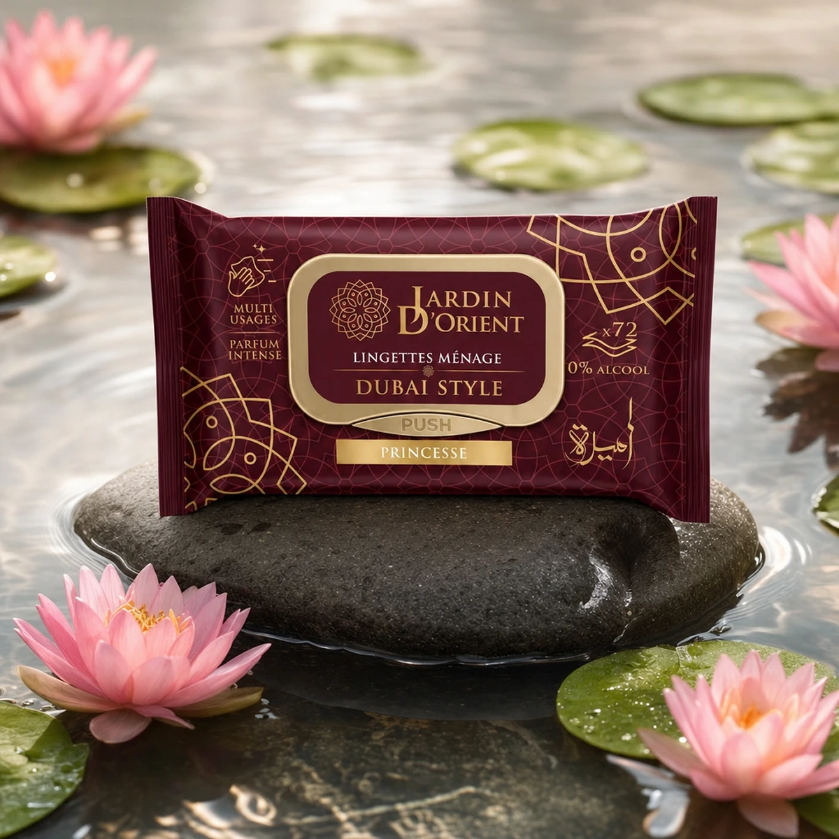 Dubai Style - Princess - Toallitas húmedas perfumadas Rostro et Cuerpo x72 Lingette