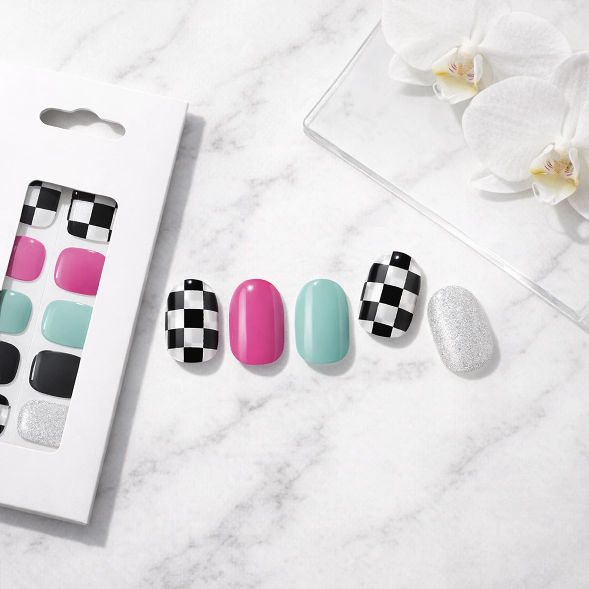 EDGE U - Racing Check - Bandes pour Ongles