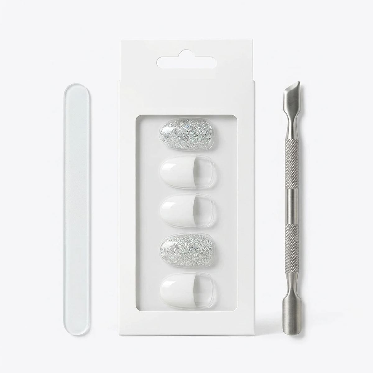 EDGE U - Glam White French - Bandes pour Ongles