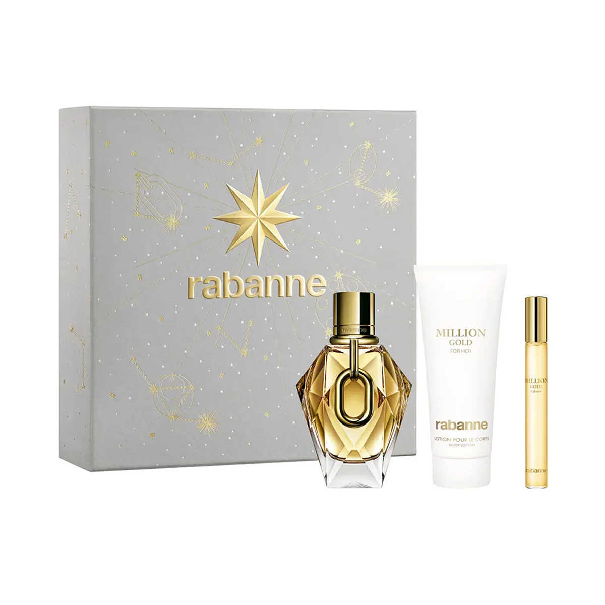 Paco Rabanne - Million Gold For Her - Eau de Parfum 90ml + 10ml + Lait de corps 100ml