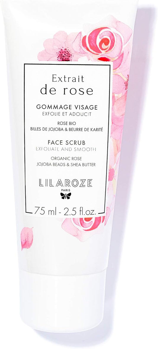 Lilaroze Paris - Exfoliante Facial Extracto de Rosa Exfolia y Suaviza