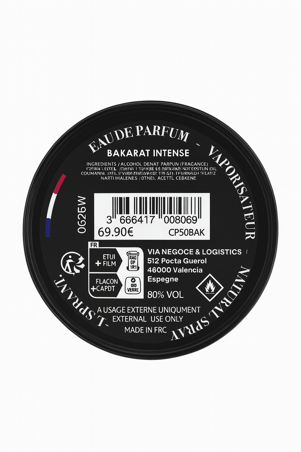 Collection Privée - Bakarat Intense - Agua de perfume mixta