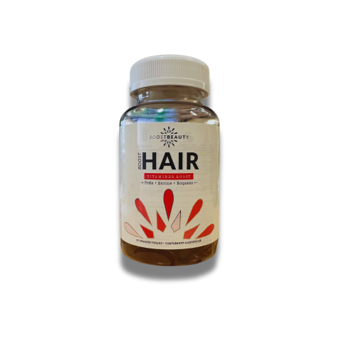Hair Boost - 60 Gummies Vegano Contiene Listo, Biotina, Rúcula Sabor Frutas del Bosque