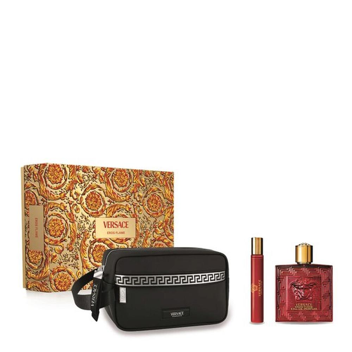 Versace - Estuche Flame para Hombre EDP 100ml + EDP 10ml + Sac