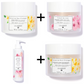 Lilaroze Paris - Pack Exfoliante Cuerpo Extracto de fleurs D'oranger + Exfoliante Cuerpo Extracto de rose + Crema Cuerpo Extracto de fleur d'Oranger + Lait Cuerpo Extracto de rose