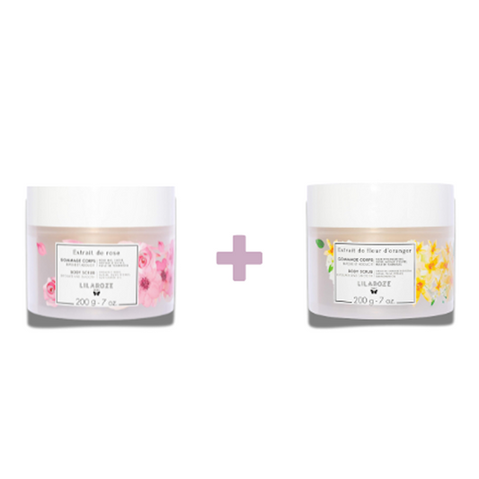 Lilaroze Paris - Exfoliante Cuerpo Extracto de Rose Bio + Exfoliante Cuerpo Extracto de Fleur D'oranger Bio