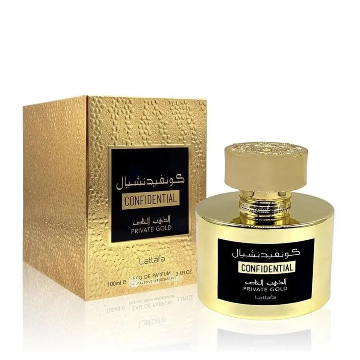 100ml Lattafa - Confidential Private Gold - Eau de Parfum pour femme