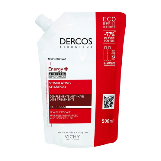 Vichy - Dercos - Champú Energisant Stimulant Complément Anti - Chute, Éco - Récharge