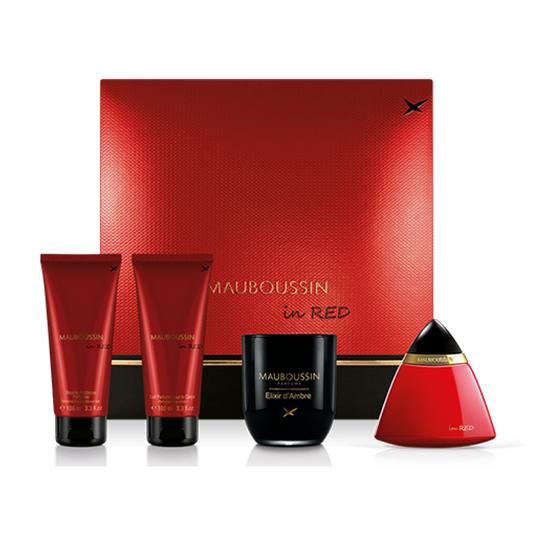 Mauboussin Estuche Mauboussin In Red : Eau de Parfum 100ml + Gel de Ducha + Lait Cuerpo + Bougie