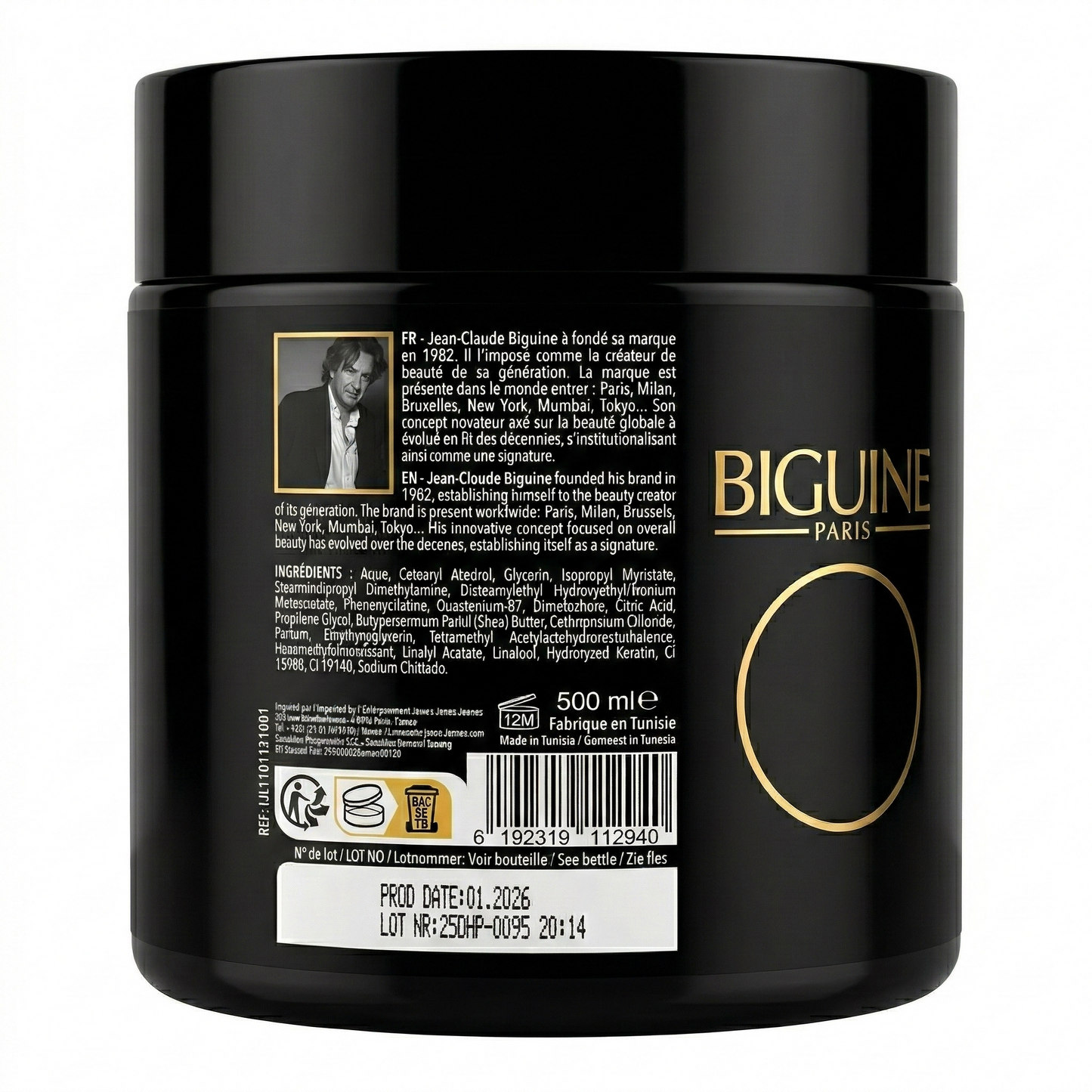 500ml Biguine Paris - Masque Pro Kératine Cheveux Secs Affaiblis