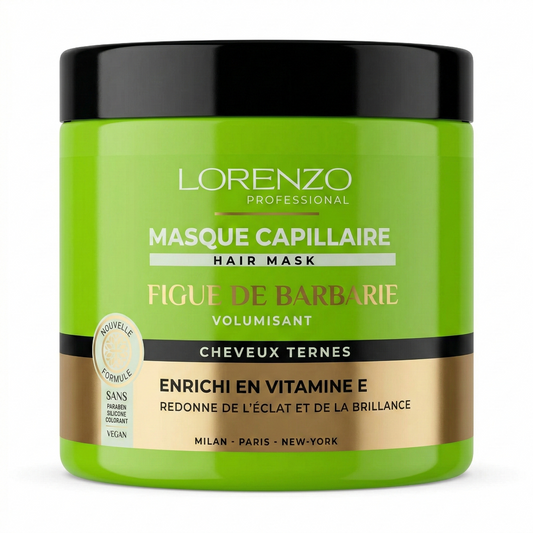 500ml Lorenzo Professional - Figue de Barbarie - Masque Capillaire cheveux ternes