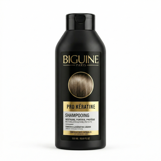 500 ml Biguine Paris - Pro Kératine - Shampooing Cheveux Secs Affaiblis