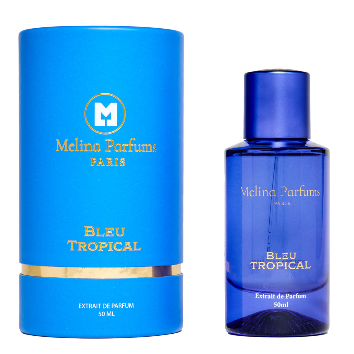 50ml Melina Parfums - Bleu Tropical - Extrait de Parfum Mixte