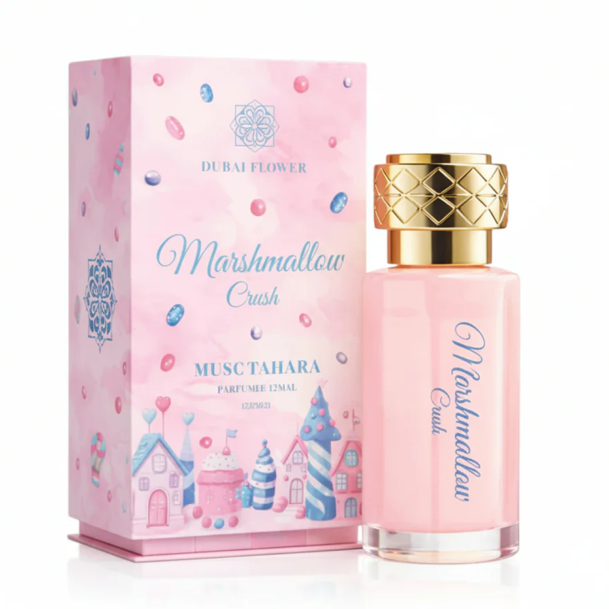 12ml Dubaï Flower - Musc Tahara Marshmallow Crush - Concentré de Parfum Mixte