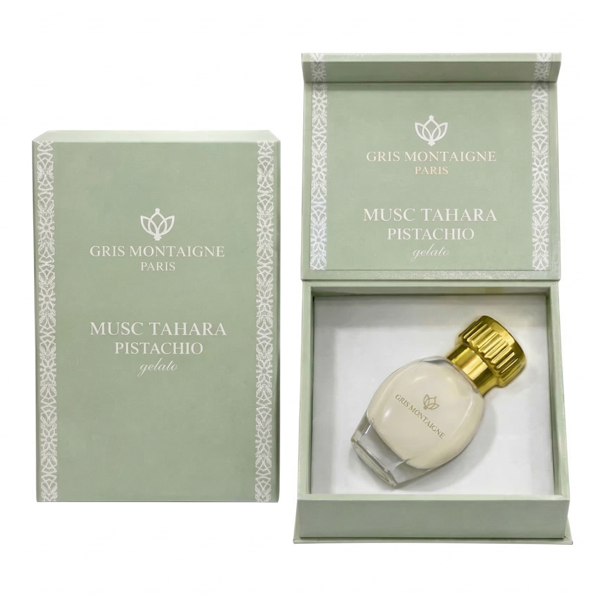 12ml * 4 Gris Montaigne - Musc Tahara Pistachio - Concentré de Parfum