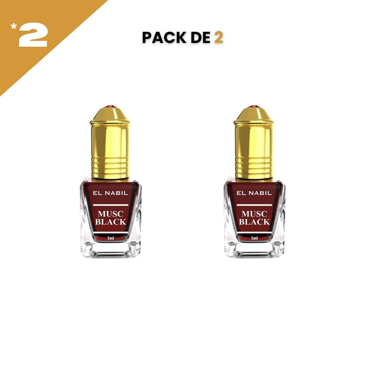 5ml el Nabil - Musc Black - Parfum Concentré Sans Alcool 12*5ml
