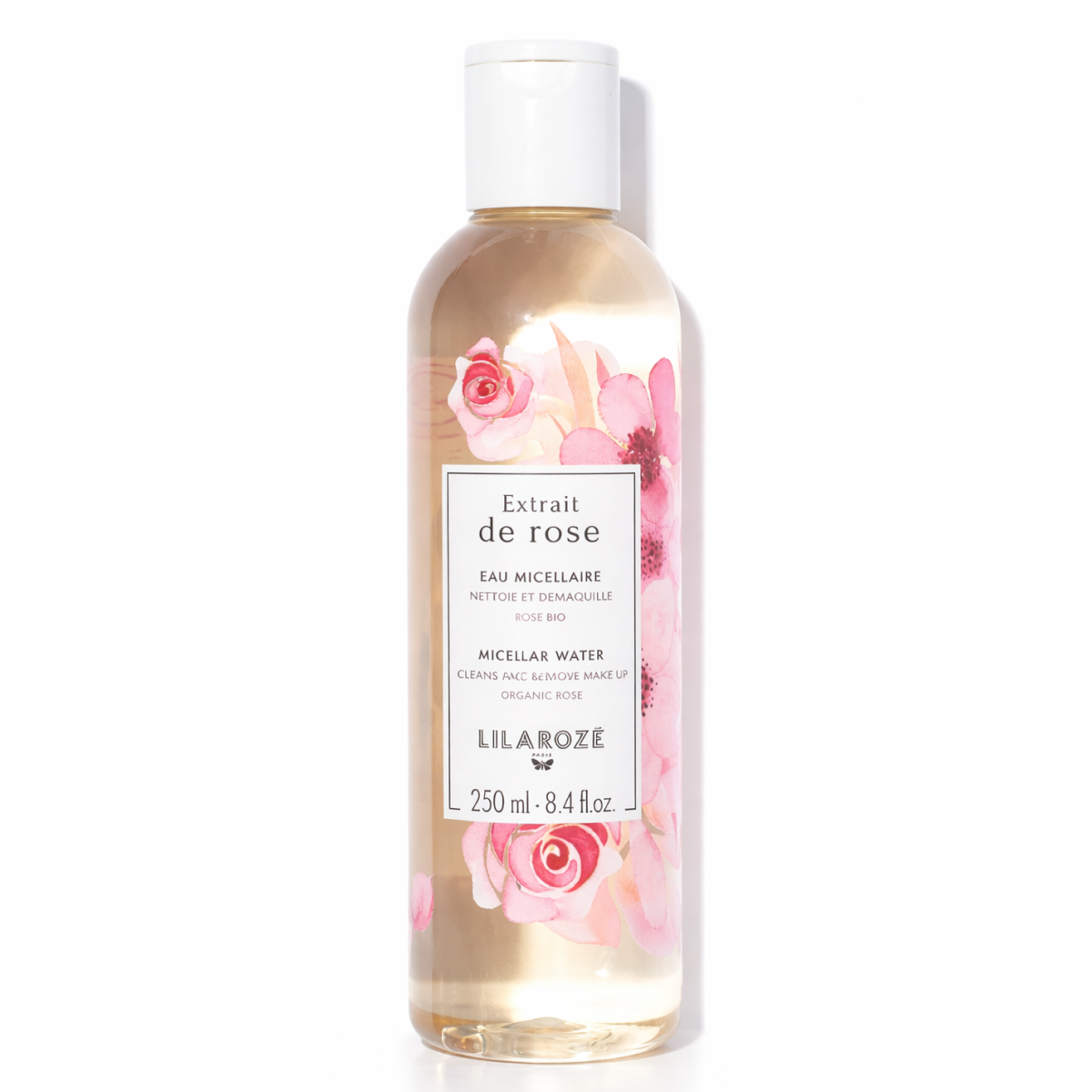 250ml Lilaroze Paris - Eau Micellaire Extrait de Rose Nettoie et Démaquille Bio
