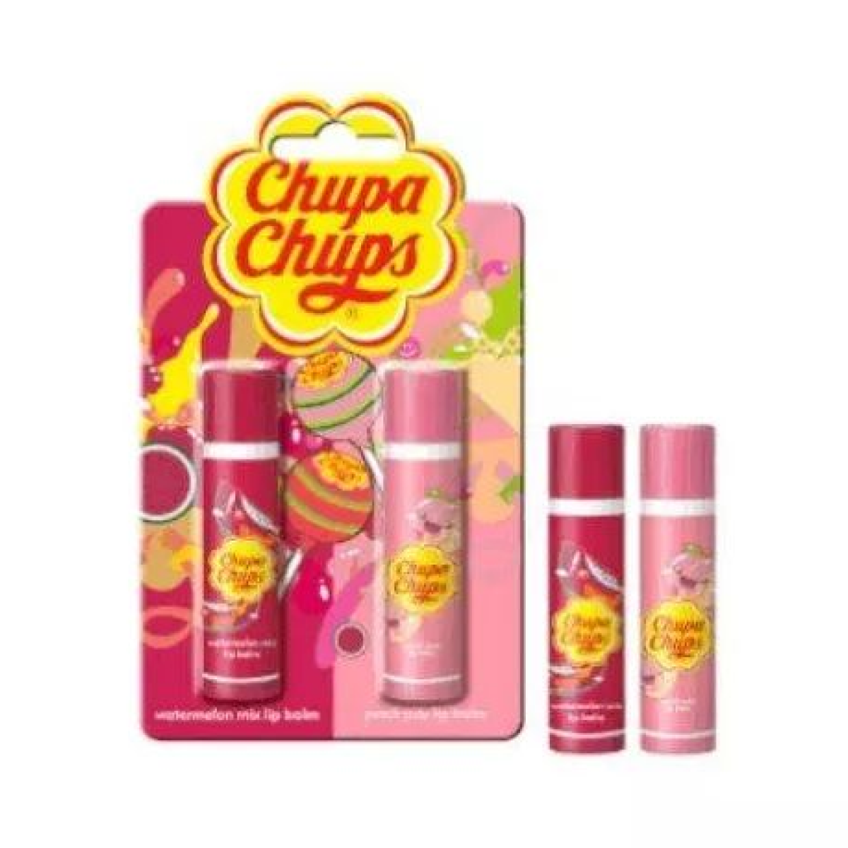 Chupa Chups - Watermelon Mix & Peach Pulp - Lip Balm