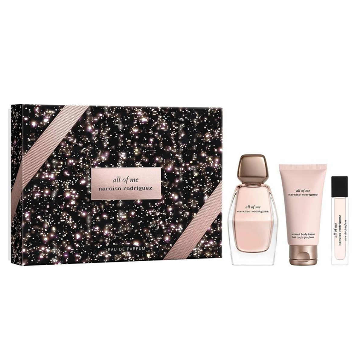 Parfum 90ml + Gel 50ml + Lait Corporelle 50ml Narciso Rodriguez - All Of Me - Coffret pour femme Eau de Parfum 90 ml + Gel Douche 50 ml + Lait Corporelle 50 ml