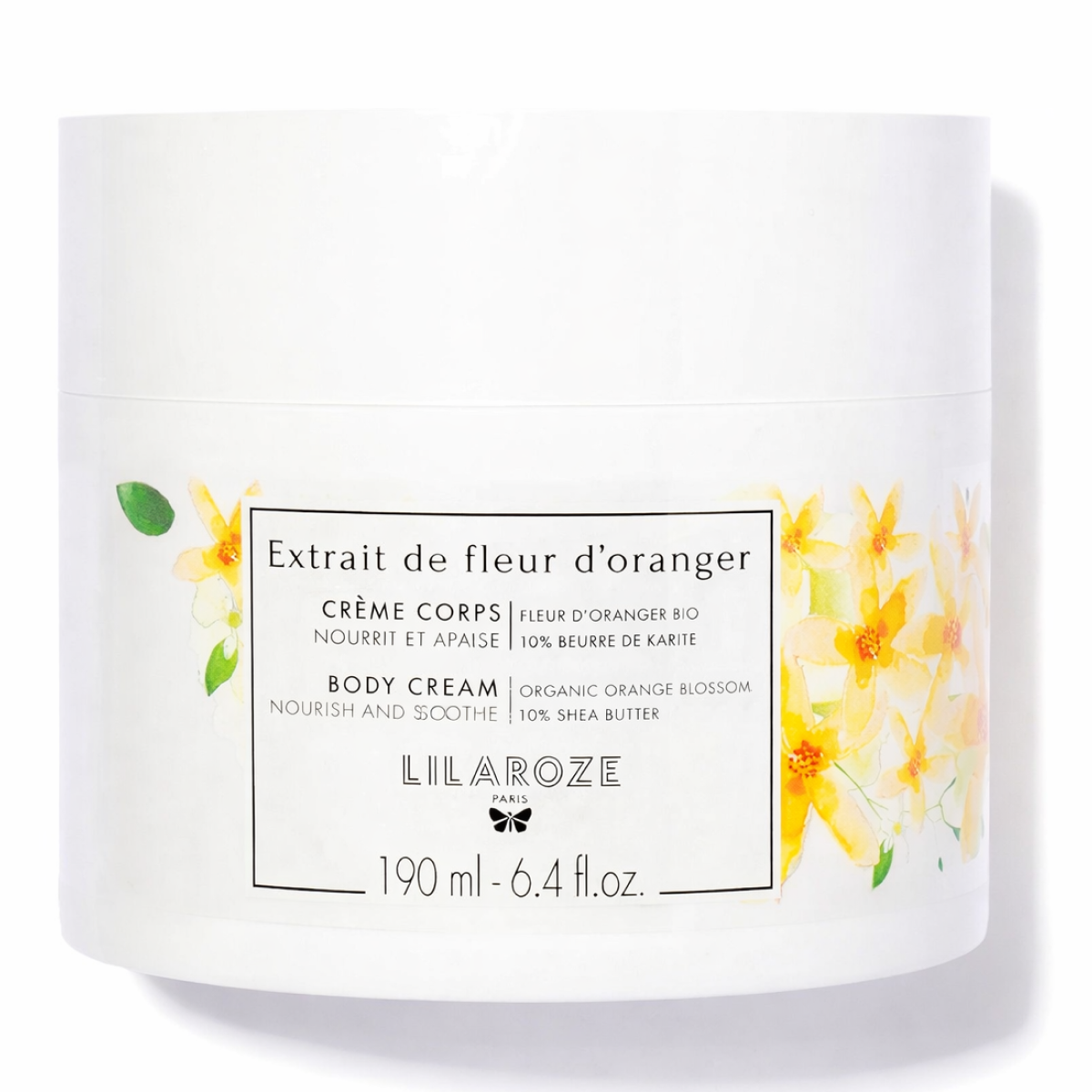 190ml Lilaroze Paris - Crème Corps Extrait de Fleur D'oranger Bio