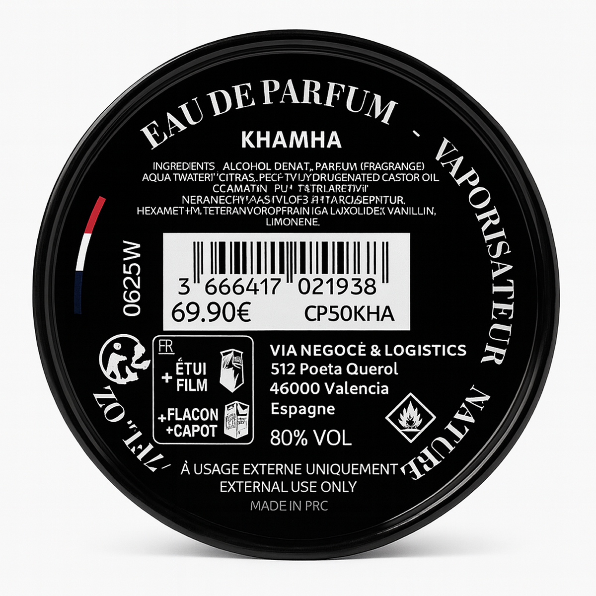 50ml Collection Privée - Khamha - Eau de parfum mixte
