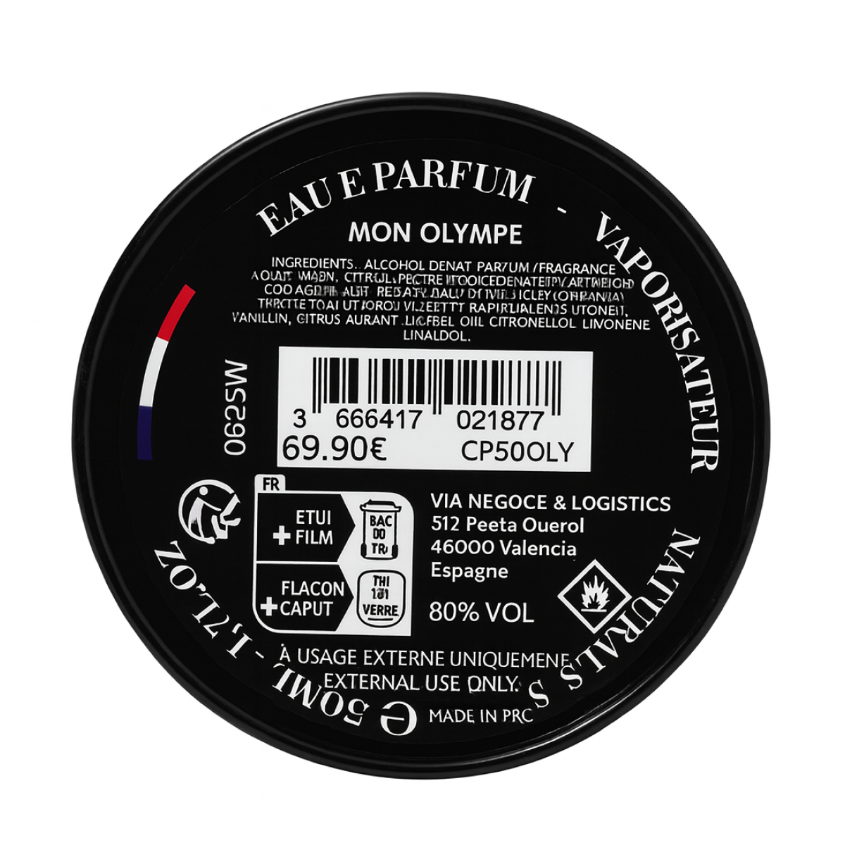 50ml Collection Privée - Mon Olympe - Eau de parfum mixte