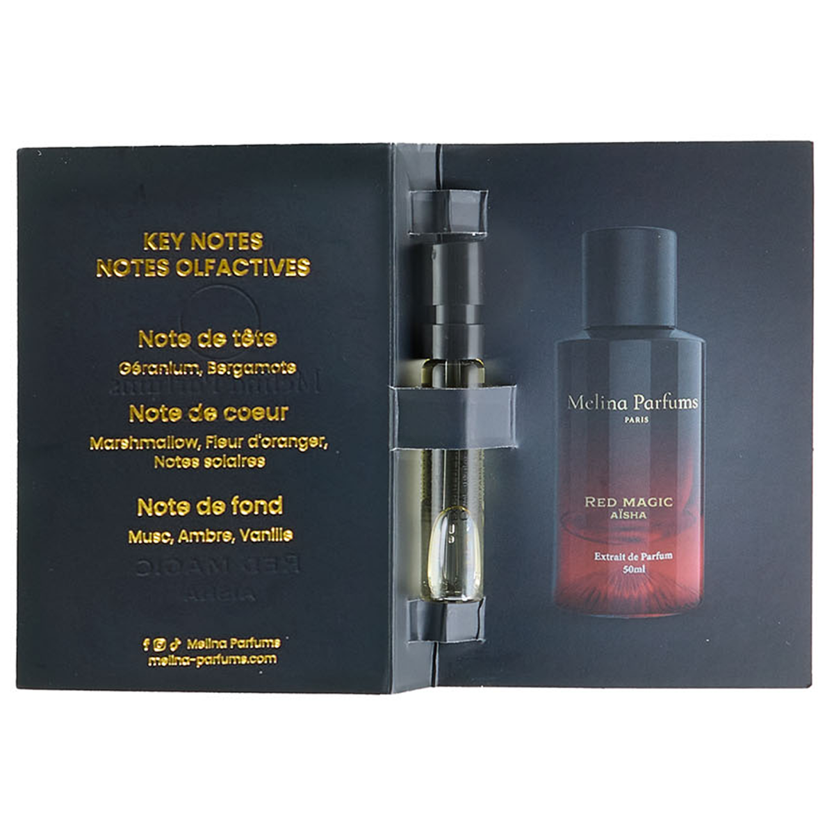 2ml Melina Parfums - échantillons  Red magic aisha
