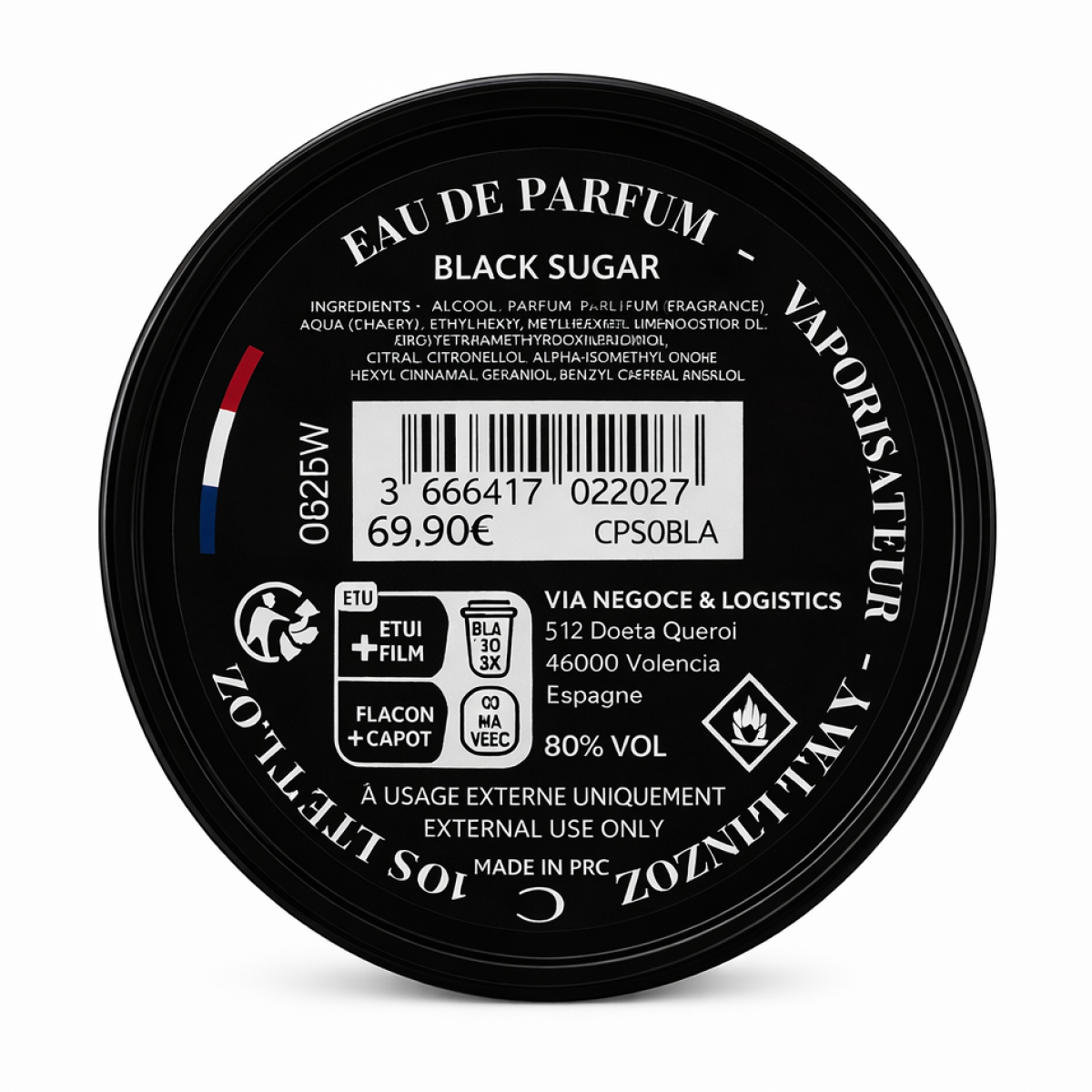 50ml Collection Privée - Black Sugar - Eau de parfum mixte