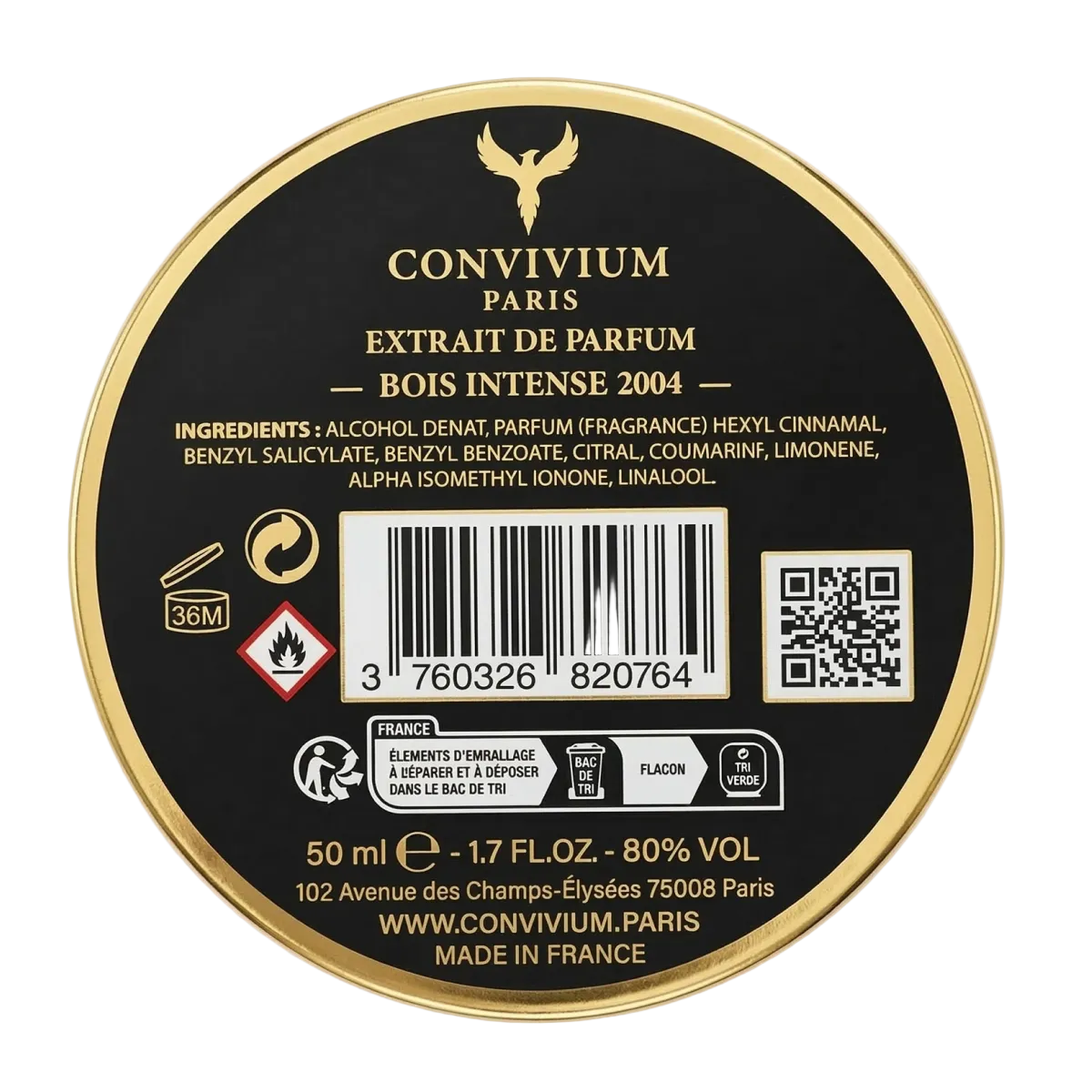 Convivium Paris - Bois Intense 2004 - Extracto de Perfume Unisex