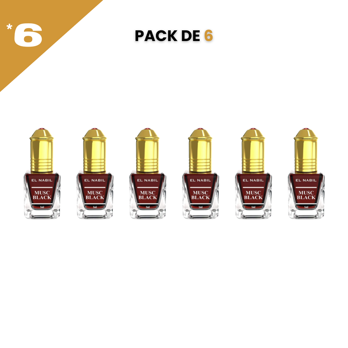 5ml el Nabil - Musc Black - Parfum Concentré Sans Alcool 12*5ml