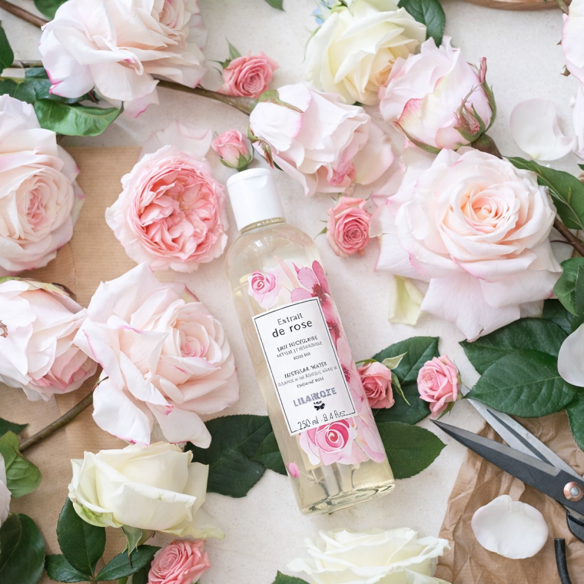 250ml Lilaroze Paris - Eau Micellaire Extrait de Rose Nettoie et Démaquille Bio