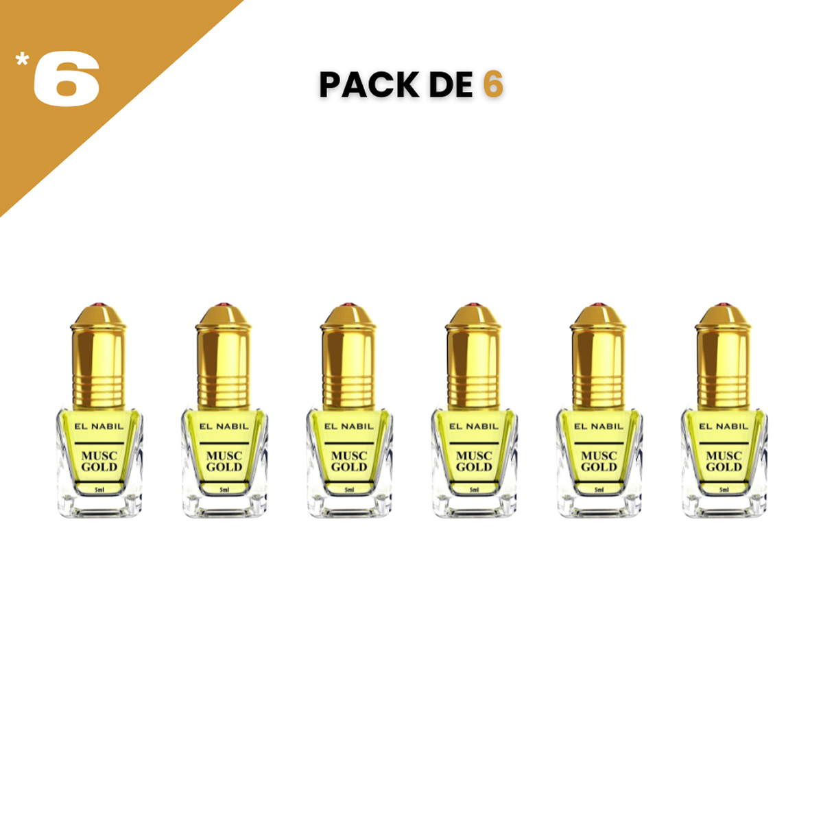 12*5ml el Nabil - Musc Gold - Parfum Concentrado Sans Alcool