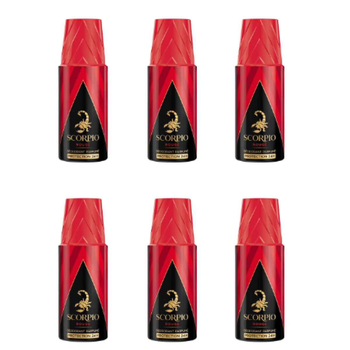 6*150ml Scorpio - Rouge - Desodorante para Hombre