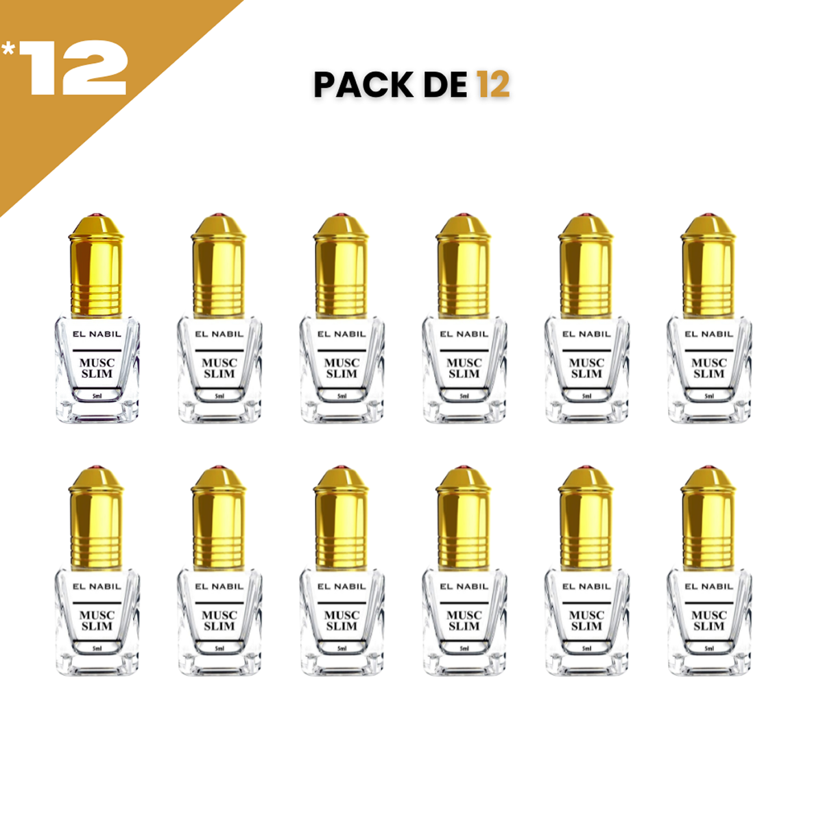 12*5ml el Nabil - Musc Slim - Parfum Concentrado Sans Alcool