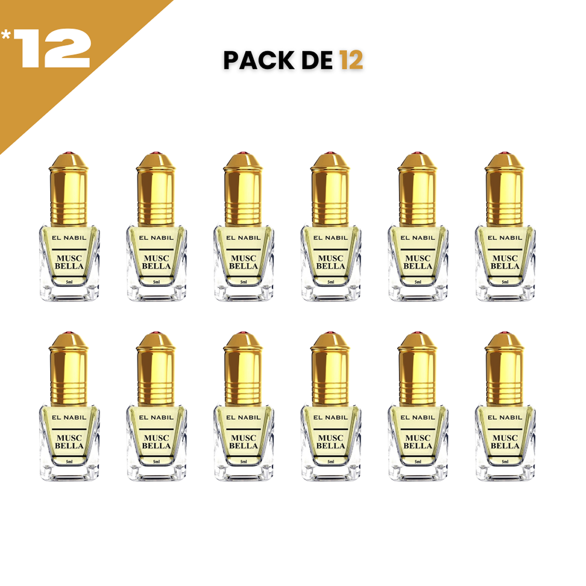 5ml el Nabil - Musc Coco - Parfum Concentré Sans Alcool 12*5ml
