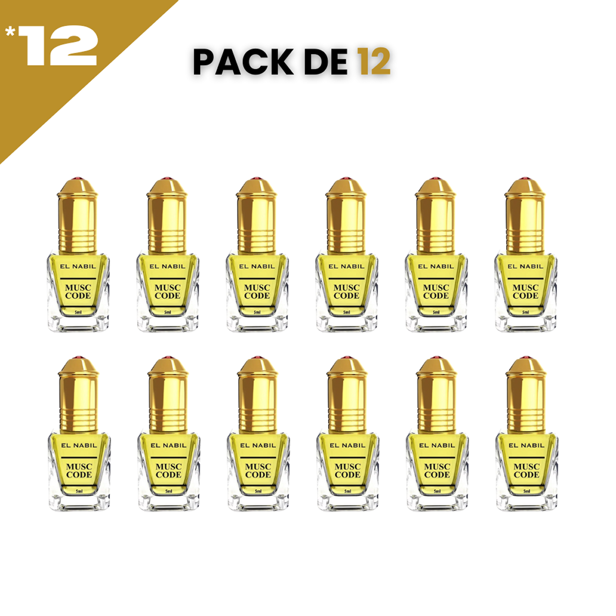 5ml el Nabil - Musc Code - Parfum Concentré Sans Alcool