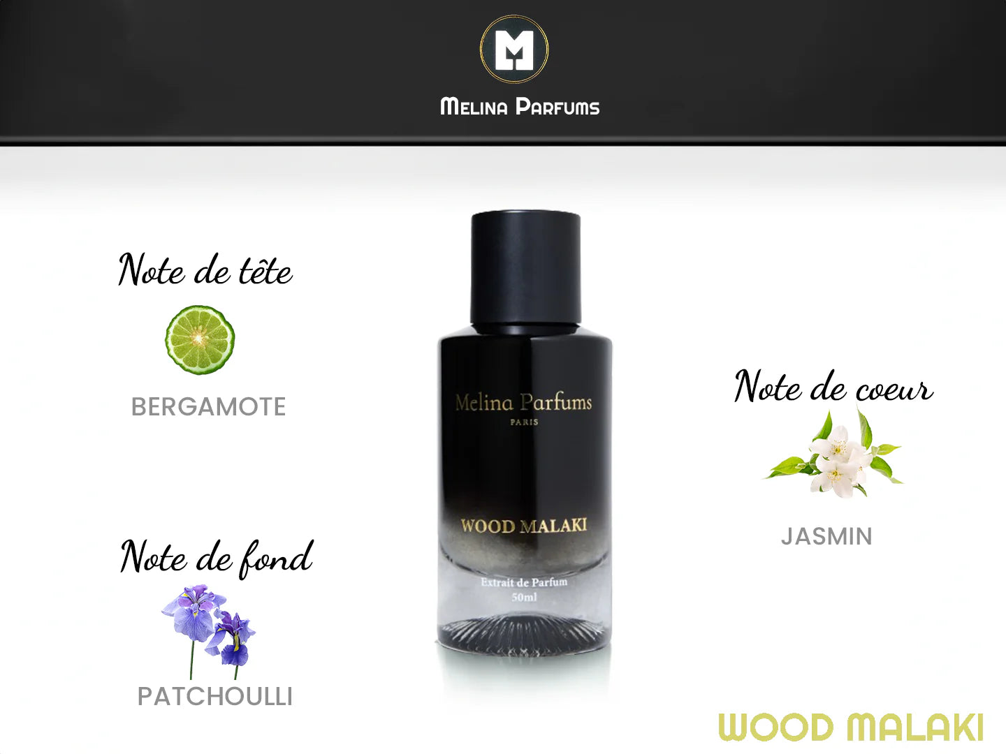 Melina Parfums - Maderas Malaki - Extracto de Perfume Mixto