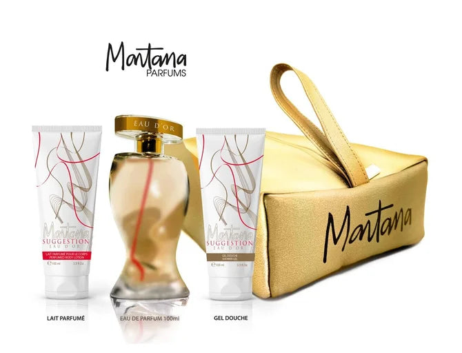Montana - Suggestion Eau D'or - EDP 100ml + Leche Perfumada 100ml + Gel de Ducha 100ml
