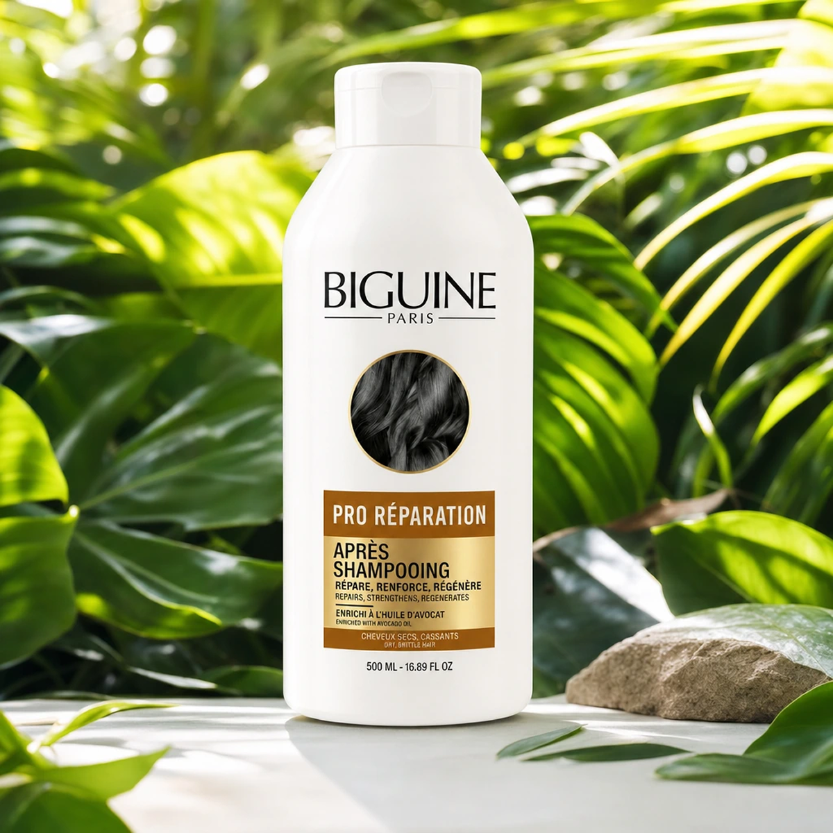 500ml Biguine Paris - Après-Shampooing Pro Réparation Cheveux Secs et Cassants
