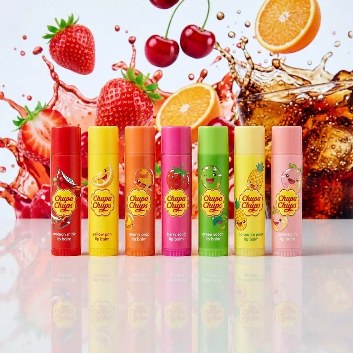 Chupa Chups - Assorti 7 Parfums - Lip Balm