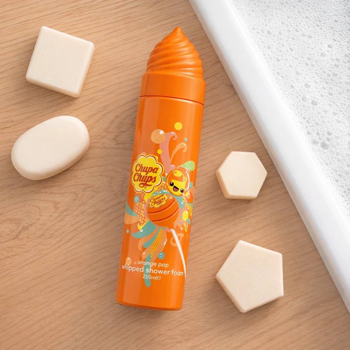 250ml Chupa Chups - Orange Pop - Whipped Shower Foam